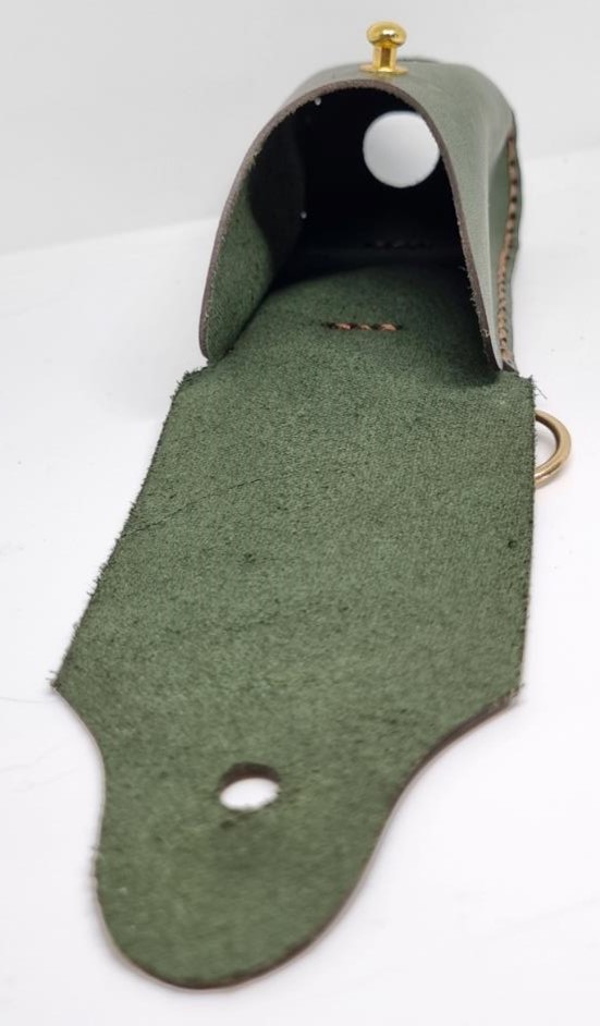 Inside of leather golf ball holder